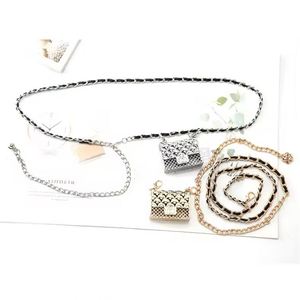 Riñonera con cadena de aleación dorada, bolsa de caja, cadena para la cintura, accesorios para cinturón, moda femenina, personalidad, cinturón multifuncional, cadena para la cintura - Product Image 3