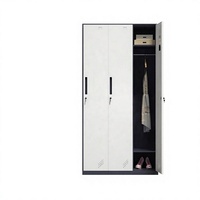 Casier métallique à 3 portes avec trous de ventilation et structure détachable, vente directe d'usine, personnalisation acceptée