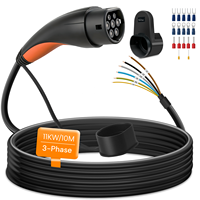 Nouveau câble de charge à extrémité ouverte Type 2 11kW/3 phases/16A/10m – Remplacement pour borne de recharge murale et station de charge