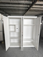 Armoire métallique à 4 portes pour vêtements, placard en acier imprimé, mobilier de maison
