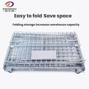 Fabrika toptan dayanıklı istiflenebilir katlanır Pet Preform tel örgü konteyner kafes arabası çinko galvanizli 1300kg kapasite - Product Image 3