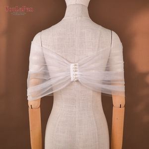 YouLaPan - <span class=keywords><strong>Bolero</strong></span> corto sin mangas para <span class=keywords><strong>mujer</strong></span>, suave y elástico, de nailon y tul, para boda, top, chaqueta, VG73-N - Product Image 6