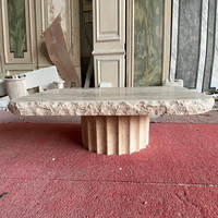 Table basse de salon originale au design créatif, table à thé en marbre au design atmosphérique simple