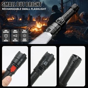 High Strong Power Led Flashlights Tactical <b>Flash</b> <b>Light</b> Torch Ultra Bright Lamp USB Charging Camping Fishing Defensa Zoom Lantern - Product Image 6