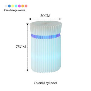 Nuevo Exhibidor Cilíndrico de Moda con Iluminación, Vitrina Comercial para Almacenamiento y Exhibición de Adornos - Product Image 4