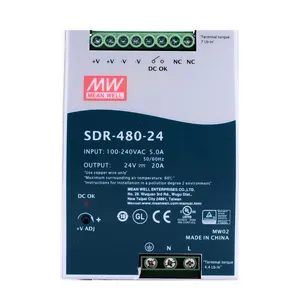 FSLX SDR-480-24 Metal Case Switching Power Supply Din Rail Power Supply Din Rail Power Supply Assemble On Industrial Rail