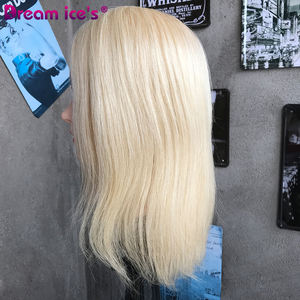 DREAM.ICE Professional 613 # Blonde Real Human Hair Salon Mannequin pour le tressage des cheveux <span class=keywords><strong>et</strong></span> l'entraînement au coiffage <span class=keywords><strong>Tête</strong></span> d'entraînement au maquillage - Product Image 2