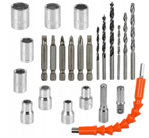 Furadeira a Bateria 36V Velocidade Dupla 10MM, Conjunto de Parafusadeira Elétrica com Duas Baterias 24 Peças - Product Image 5
