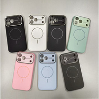 Étui de téléphone magnétique à chargement sans fil avec anneau fin et grande fenêtre de visualisation compatible iPhone 17, antichoc, anti-chute, anti-usure, protection intégrale
