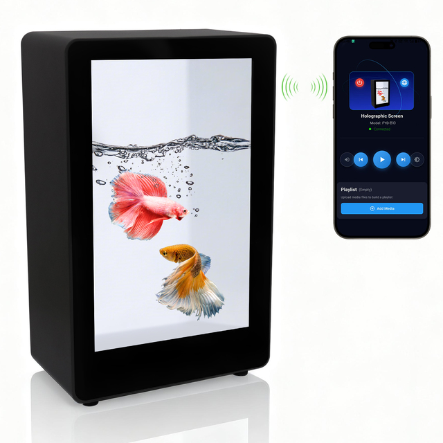 Portable 3D Holographic Digital Signage Display Cabinet,Glasses-Free 3D Virtual Advertising Machine