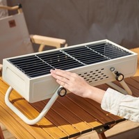 Barbecue portable en métal pour le camping, petit barbecue pliable pour la cuisson de la viande en plein air