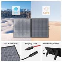 Panneaux solaires monocristallins à haute efficacité 23,5 %, panneaux solaires portables noirs, silicium monocristallin