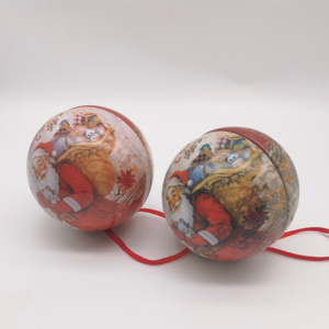 Boîte en métal en forme de boule pour chocolats, bonbons et cadeaux de Noël, idéale pour les fêtes - Offre spéciale - Product Image 4