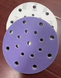 6 Inch 17 Holes Ceramic Sanding Disc <strong>Hook</strong> <strong>and</strong> <strong>Loop</strong> Sandpaper Automotive 150mm Sandpaper 40-800 Grit - Product Image 3