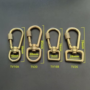 पालतू कुत्ते के पट्टे के लिए स्क्रू लॉक ठोस पीतल स्विस स्नैक हुक लॉकिंग क्लिप - Product Image 2
