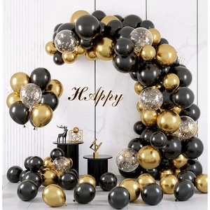 Kit <span class=keywords><strong>per</strong></span> Decorazioni Fai-da-Te <span class=keywords><strong>per</strong></span> Feste di Compleanno, Laurea e Anniversario, Set di Palloncini Neri, Dorati e con <span class=keywords><strong>Coriandoli</strong></span> <span class=keywords><strong>per</strong></span> Arco e Ghirlanda - Product Image 1