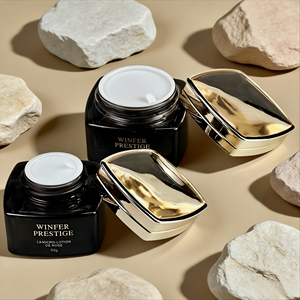 צנצנת זכוכית ריקה 50/100 גרם מכסה מצופה אלקטרוליטית גימור מבריק אריזת קוסמטיקה פרימיום בקבוקי טיפוח עור צנצנת קוסמטיקה יוקרתית מזכוכית - Product Image 5