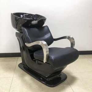 Factory Direct <b>Sales</b> of High-end Comfortable Electroplating Barber Shop Dedicated Semi-lying <b>Massage</b> Shampoo Bed - Product Image 1