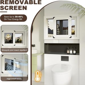 Finestra Scorrevole Moderna in Alluminio per Seminterrato con Apertura Orizzontale, Vetro Temperato e Zanzariera - Product Image 4