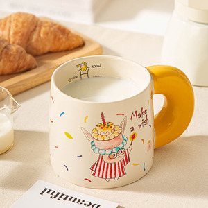 Taza de <span class=keywords><strong>mujer</strong></span> con estrella mágica de gran capacidad de estilo nórdico, taza de desayuno creativa, reutilizable de cerámica <span class=keywords><strong>para</strong></span> fiesta de parejas - Product Image 4