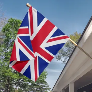 3X5ฟุตประเทศธงผ้าไหมพิมพ์หน้าจอใหม่อังกฤษผู้รักชาติสหราชอาณาจักรธง