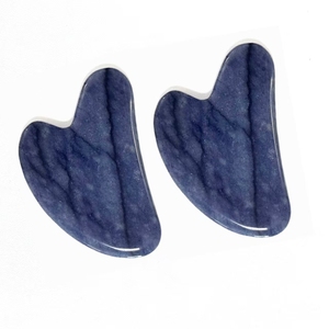 Chine Guangdong Huizhou usine en gros pierre naturelle lifting du visage bleu jade gua sha masseur - Product Image 1