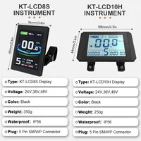 Kit d'affichage intelligent Kunteng pour vélo électrique, écran LCD3/LCD5/LCD7/LCD8H/LED880 24V-72V universel pour vélo électrique