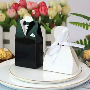 Fullsun vendita calda creativa piccola pieghevole sposa <span class=keywords><strong>sposo</strong></span> festa nuziale Favour scatole Premium <span class=keywords><strong>per</strong></span> <span class=keywords><strong>regali</strong></span> con nastro - Product Image 3