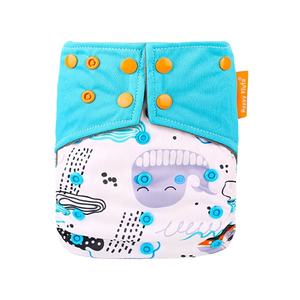 फुफ्लुट कपड़े के डायपर पशु पैटर्न सुरक्षित कपड़े की जेब वाटरप्रूफ कपड़े nappy धोने योग्य बाल डायपर - Product Image 3