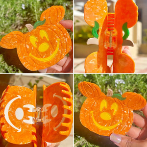 Pince à cheveux Citrouille 12 cm, Accessoire de tête d'Halloween, Unisexe, en Acétate - Product Image 4