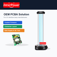 Lampe de stérilisation UVC domestique, carte de circuit imprimé PCBA avec capteur, lumière de désinfection, détection humaine PIR, anti-fuite, OEM ODM