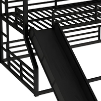 Lit superposé double avec glissière, structure en acier robuste, idéal pour dortoirs et hôtels, design moderne et gain de place
