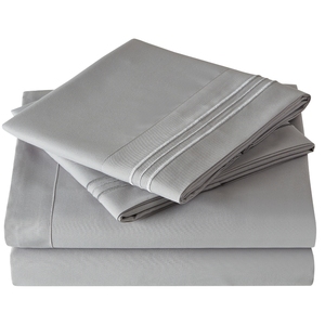 Parure <span class=keywords><strong>de</strong></span> draps Queen 4 pièces 85 g/m², douce, confortable et respirante, certifiée OEKO-TEX, prix abordable - Product Image 1