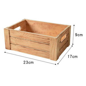 Vente chaude Caisse de stockage en <span class=keywords><strong>bois</strong></span> de pin vieilli Nouveau design Caisses de fruits et d'expédition bon marché avec gravure pour un usage domestique - Product Image 6