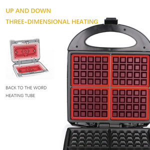 Máquina Eléctrica Personalizada para Hacer Mini Waffles Belgas de Burbujas, 4 Porciones, para Uso Doméstico - Product Image 4