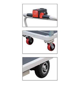 थोक चार पहियों विद्युत प्लेटफार्म हैंड ट्रक 200 किलोग्राम इलेक्ट्रिक हैंड ट्रक गोदाम के लिए इलेक्ट्रिक हैंड प्लेटफॉर्म ट्रॉली - Product Image 3