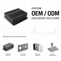 Boîtier en aluminium sur mesure pour projet électronique de carte de circuit imprimé, usage industriel, boîtier en aluminium anodisé argenté noir, boîtier en aluminium sur mesure