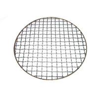 Grille de cuisson ronde en acier inoxydable 304 robuste pour barbecue au charbon, bord lisse, détachable, résistante à la chaleur, pour foyer