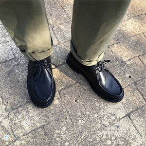 Chaussures Derby Homme Printemps en Cuir Véritable Daim Rétro Personnalisées à Talon Épais et Style Décontracté Haut de Gamme - Product Image 4