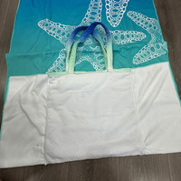 Sac à bandoulière serviette de plage anti-sable d'été, portable, imprimé, séchage rapide, en coton microfibre personnalisé