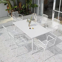 Chaise et table de jardin en aluminium pour restaurants et cafés