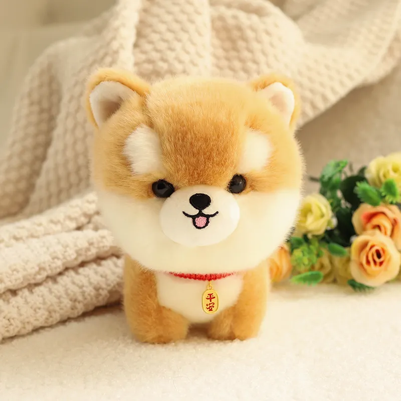 Hot selling cute puppy plush is a brown animal toy suitable for children's soft baby toys
