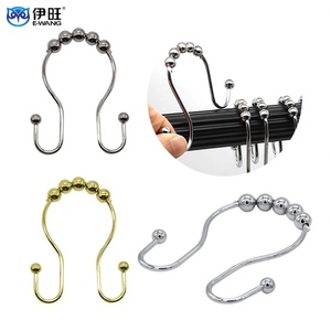 Decorative Rust-Proof Classic <b>Double</b> <b>Sided</b> Shower <b>Curtain</b> Hooks for Hotel - Product Image 1