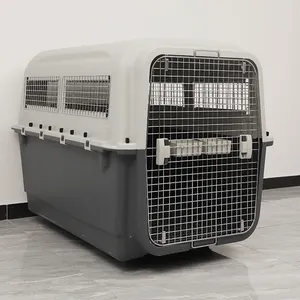 Gaiolas portáteis para cães de estimação IATA, gaiolas para viagens, grandes caixas de plástico para canis para cães
