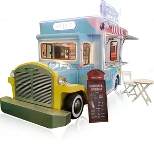 मोबाइल हॉट डॉग खाद्य गाड़ी/कम कीमत पेय भंडारण रसोई ट्रेलर/बिक्री के लिए Multifunctional आइस क्रीम खाद्य गाड़ी