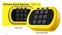 Console de jeu d'échecs électronique en plastique portable pour enfants, jeu de mémoire rapide, décompression, tic-tac-toe, jouet éducatif, jeux multiples