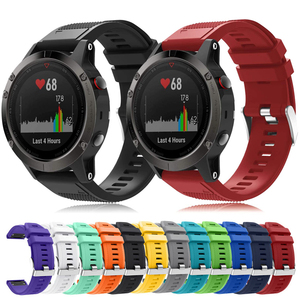 Bracelet de montre en silicone à libération rapide 20mm 22mm 26mm à grain croisé compatible <span class=keywords><strong>Garmin</strong></span> Fenix 6X 6 6S Pro 5X <span class=keywords><strong>5</strong></span> <span class=keywords><strong>5S</strong></span> Plus - Product Image 1
