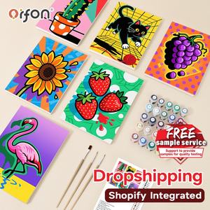 Kit de <span class=keywords><strong>Peinture</strong></span> par Numéros Orfon Pop Art Eclectic Burst 6 Pièces, Mini <span class=keywords><strong>Peinture</strong></span> DIY par Numéros, OEM Global Dropshipping - Product Image 1