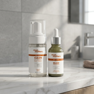Achetez le pack de démarrage Man Matters Clear Skin avec nettoyant visage anti-âge à la vitamine C et sérum visage rajeunissant pour enfants unisexe - Product Image 2
