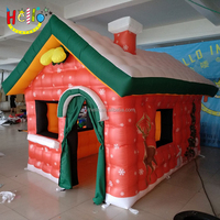 Décoration extérieure amusante pour enfants, maison de Noël gonflable, grotte du Père Noël gonflable